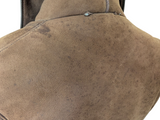 Vintage Morlands Leather Lambsuede Shearling Coat S/38 Mid Brown
