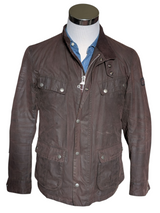 Barbour Motorcycle Jacket S Brown Duke Waxed Cotton