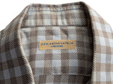Pal Zileri Shirt Sartoriale XXL/18 Tan Check Luxe Cotton