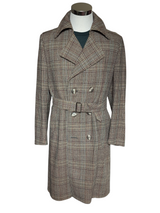 Vintage Dhobi England Belted Coat M/40R Multi-colored Plaid DB Wool