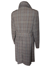 Vintage Dhobi England Belted Coat M/40R Multi-colored Plaid DB Wool