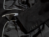 Jaeger Coat S/38R Black Peak Lapel Pure Cashmere