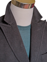 Jaeger Coat S/38R Black Peak Lapel Pure Cashmere