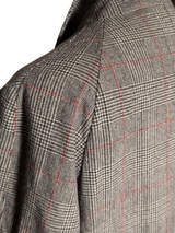 Vintage Hodges England Half Raglan Coat 40R/42R Prince of Wales Plaid Wool