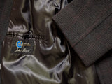 Vintage John Collier Balmacaan Raglan Coat 40R/42R Charcoal Plaid Pure Heavy Wool