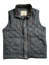 Jack Wills x Cordings Gilet/Vest L Navy Blue Quilted Nylon w/Pin