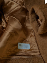 Vintage Odermark Raglan Coat L/42R Dark Camel Heavy Alpca/Wool