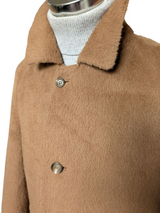 Vintage Odermark Raglan Coat L/42R Dark Camel Heavy Alpca/Wool