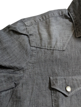 Barba Dandylife Shirt 15.5 Grey Western Cotton Denim