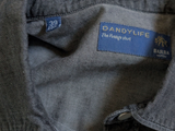 Barba Dandylife Shirt 15.5 Grey Western Cotton Denim