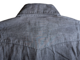 Barba Dandylife Shirt 15.5 Grey Western Cotton Denim