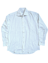 Delsiena Shirt 15.75/M White Jacquard Cotton