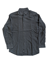 Hugo Boss Shirt 16/41 Charcoal Herringbone Cotton/Cashmere