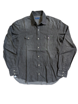 Barba Dandylife Shirt 15.5 Grey Western Cotton Denim