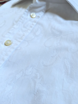 Delsiena Shirt 15.75/M White Jacquard Cotton