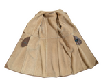 Vintage Women's Leather British Shearling Coat 38 S/M Tan DB Full Length