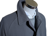 British Belted Balmacaan Raglan Coat 42/44R Olive-Grey Wool/Cashmere