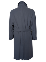 British Belted Balmacaan Raglan Coat 42/44R Olive-Grey Wool/Cashmere