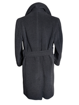 Vintage Crombie Belted DB Great Coat 40R Charcoal Heavy Wool