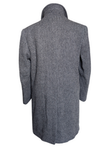 Vintage Canda Coat 40R Grey Birdseye 3-button Heavy Wool Blend