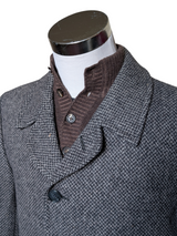 Vintage Canda Coat 40R Grey Birdseye 3-button Heavy Wool Blend