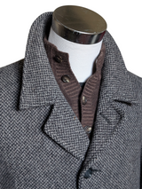 Vintage Canda Coat 40R Grey Birdseye 3-button Heavy Wool Blend