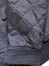 Barbour Jacket M Navy Blue Quilt Flyer Padded Polyester Union Jack