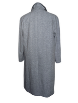 Vintage Canda Balmacaan Raglan Coat 40/42 Grey Herringbone 3-button Heavy Wool Blend
