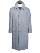 Vintage Canda Balmacaan Raglan Coat 40/42 Grey Herringbone 3-button Heavy Wool Blend