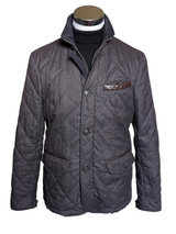 Barbour x Land Rover Ltd Ed. Jacket L Charcoal Brown Filey Quilt Flannel