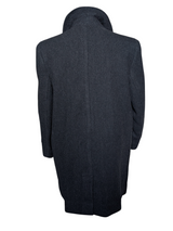 Vintage Weaver Wearer England DB Car Coat 42/44 Charcoal Heavy Wool