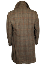 Vintage Wilkinson England Coat38/40 Greenish Brown Plaid Wool