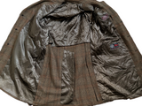 Vintage Wilkinson England Coat38/40 Greenish Brown Plaid Wool