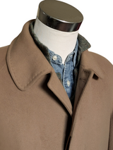 Vintage San Remo Balmacaan Coat 40/42 Dark Camel Wool/Cashmere
