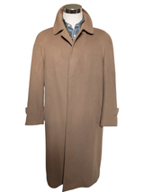 Vintage San Remo Balmacaan Coat 40/42 Dark Camel Wool/Cashmere