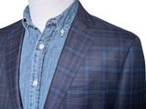 Brooks Brothers Reda Sport Coat 40R Regent Blue Plaid Wool