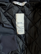 Vintage Esso Gas Convertible Jacket M Navy Blue Cotton Blend