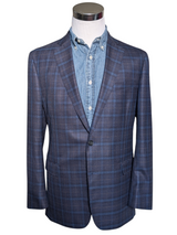 Brooks Brothers Reda Sport Coat 40R Regent Blue Plaid Wool