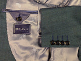 Benjamin Suit Teal Birdseye 2-Button Solaro Wool