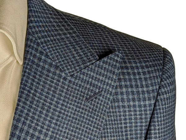 Benjamin 3-in-1 Suit Muted Teal Blue Plaid 2-button Peak Wool