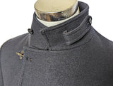 Fay Pea Coat M/L Navy Blue Double Breasted Wool