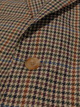 Vintage Daks London Sport Coat 42R Tan Multi Check Wool