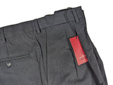Luigi Bianchi Trousers 38, Charcoal Pleated front Relaxed fit Wool Twill