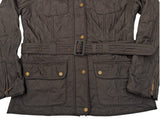 Barbour Ladies International Belted Jacket XS/2 US Brown Polar Quilted Polyester