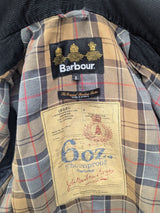 Barbour Coat S/M Slate Blue Hardwick Waxed Cotton