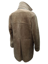 Vintage Baily's Leather Lamb Shearling Coat XL/44 Beige 3-Button