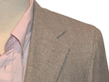 Benjamin Zegna Sport Coat Light Tan Herringbone 2-button Soft Shoulder Cotton/Wool