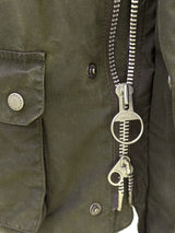 Barbour Motorcycle Jacket S Dark Olive Green Duke Waxed Cotton