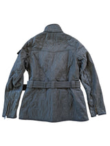 Barbour Ladies International Belted Jacket XS/2 US Gunmetal Blue Polar Quilted Polyester