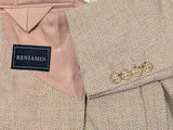 Benjamin Zegna Sport Coat Light Tan Herringbone 2-button Soft Shoulder Cotton/Wool